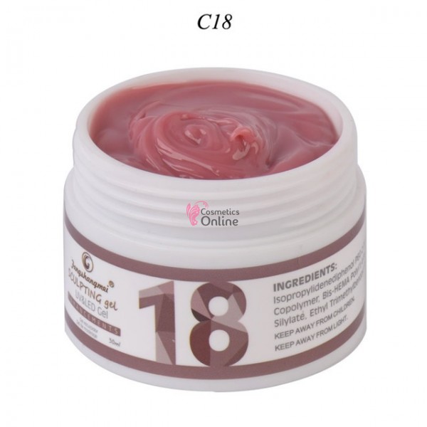 Gel UV / LED FSM Sclupting Gel de constructie, 15ml - 18 Naples Pink